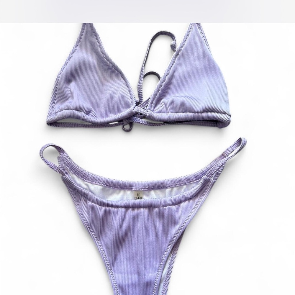 Zaful Purple Triangle Bikini Set